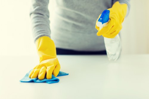 Personal protective equipment used by Croydon cleaning professionals on site